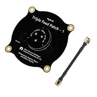 Hybrid Triple Feed Patch-1 5.8G 9.4dBi (black) RHCP/LHCP FPV Pagoda Antenna RP-SMA plug/SMA jack